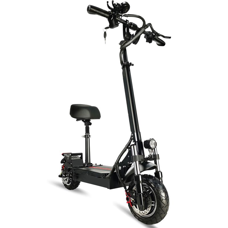 48V 1200W  Two Wheel vacuum off-road tires Electric Scooter with Seat Adult Foldable Electric Scooter