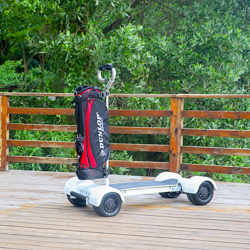 Golf Carts Electric Trolley E Scooters Four Wheels 1000w 10inch Fat Tire Long Board With Handle Bar For Adults