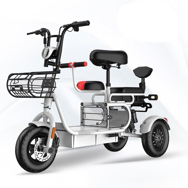 Fashion High Quality Elderly Electric Bike 3 Wheels Lithium Battery Bicycle Household Pick-up Children Elderly