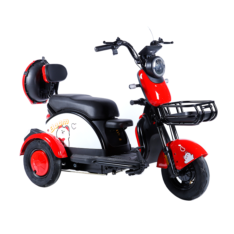 Electric Wheelchair Scooter Electro-tricycle 600W 48V White/Red Disability Electric Scooter Removable Lithium Battery