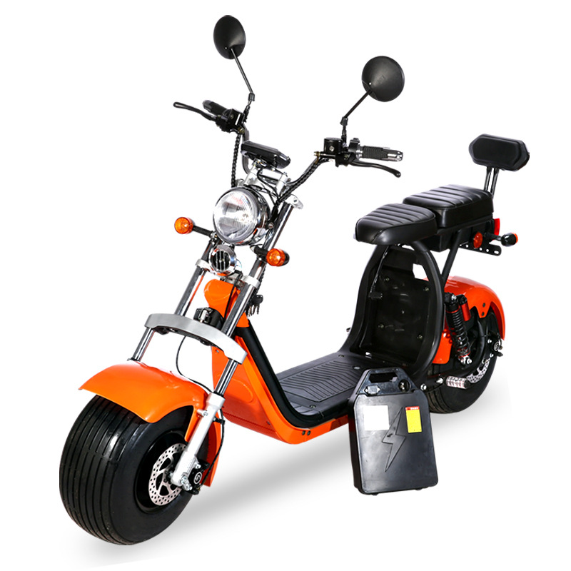 Two seat electric harlly car with removable lithium battery outdoor 2 wheel scooter motorcycle harleymen car